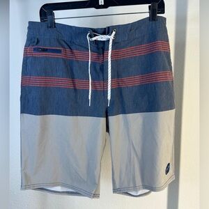 Men's Blue and Gray Swim Shorts
